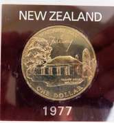 1977 New Zealand One Dollar Silver Jubilee Coin