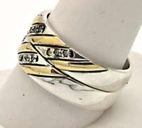 GOLD AND STERLING SILVER MATCHING BANDS.