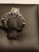 Ladies 18k white gold and diamond engagement ring. 1.55 carat in total weight