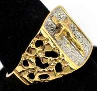 Large Jesus Ring in 2-Tone Gold