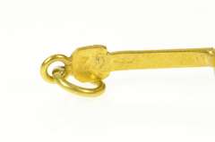 18K Yellow Gold Retro Guitar Musical Stringed Instrument Charm/Pendant