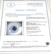 Regal Geometric Sapphire & Diamond Ring in 14KT White Gold