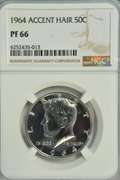 Very Scarce Gem PRF 1964 ACCENTED HAIR Kennedy Half NGC PF66