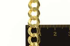 10K Yellow Gold 8,5mm Curb Chain Classic Men's Cuban Link Bracelet