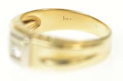 14K Yellow Gold 0.14 Ct Classic Men's Diamond Wedding Ring