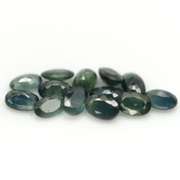 Heated only! 7.50ct 13pc green blue Sapphire set