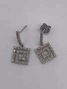 14kt White Gold Diamond Earrings