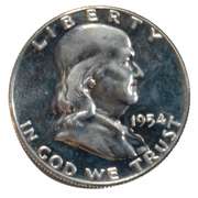 Choice Proof 1954 Franklin Half Dollar