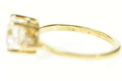 14K Yellow Gold Three Stone Classic Travel Engagement Ring