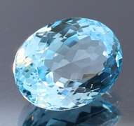 Brilliant Swiss Blue 13.24ct oval cut Topaz