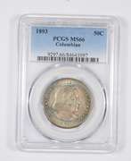 MS66 1893 Columbian Expo Commemorative Half Dollar RAINBOW TONED PCGS