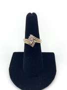 Nice 10kt Yellow Gold Diamond Cluster Ring Set