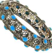 Sterling Silver Turquoise Bangle Bracelet