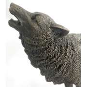 Howling Wolf to the Moon Bronze Sculpture