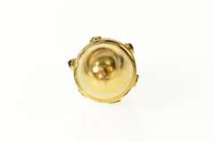18K Yellow Gold 1940's Banded Egg Lozenge Statement Charm/Pendant