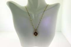 Italian Sterling Silver Amethyst Pendant With Chain