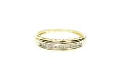 10K Yellow Gold Mom Diamond Band Mother's Day Ring