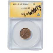 1931 S Red Brown MS 62 Lincoln Cent
