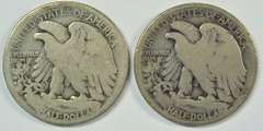 Rare 1921 and 1921-S Walking Liberty Half Dollars