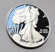 2011 Proof Silver Eagle With Box And Paper.