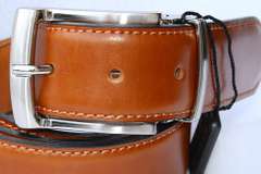 Classy Full Grain Leather Belt, Made In Italy