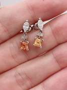 14kt Gold, Citrine & Diamond Earrings