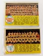 2 Topps Team Check Lists Baseball Cards