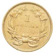 1854 $1.00 Indian Princess Head Gold Dollar