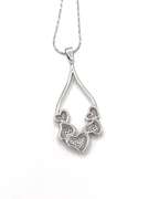 Lovely Heart Pendant Necklace in Sterling Silver