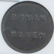 Rare Lead 1896 One Dime Bryan Money NGC AU 50 Holdered