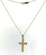 Gorgeous Yellow Gold Cross Pendant on Chain