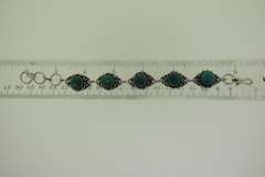 Silver-Tone Quartz Gemstone Bracelet
