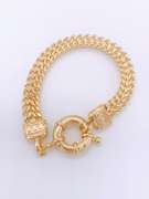 Beautiful 18kt Gold Plated Greek Key Design Bracelet