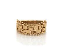 Trendy 14kt YG Textured Villa Flex Ring