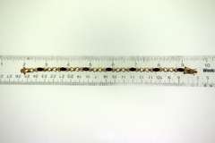 Sterling Silver Garnet Heart Tennis Bracelet