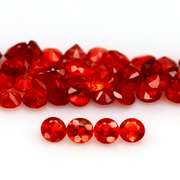 Excellent 6.35ct set of diamond cut red Imperial Sapphire