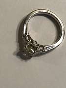 Ladies 18k white gold and diamond engagement ring. 1.55 carat in total weight