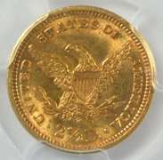 Fresh BU 1905 US $2.50 Liberty Gold Piece. PCGS MS62