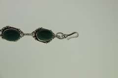 Silver-Tone Quartz Gemstone Bracelet
