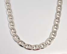 Bold Heavy Sterling Anchor Link Necklace