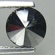 Very fine 1.26ct smooth cut Black Diamond solitaire