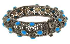 Sterling Silver Turquoise Bangle Bracelet