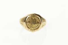 10K Yellow Gold Art Deco 1928 PHS Ornate Class Ring