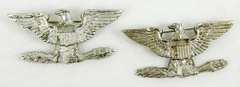 Colonel Officer Insignia Set of Sterling Silver Pins