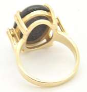 Cabochon Onyx With Diamond Accents Ring in 14kt Gold