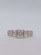 Beautiful 14kt Solid White Gold Diamond Engagement Ring