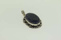 Silver-Tone Quartz Gemstone Pendant