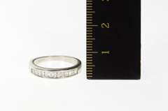 Platinum 0.42 Ctw Baguette Diamond Wedding Band Ring