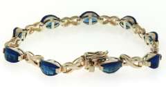 Sterling Silver London blue Topaz Bracelet