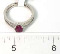 Elegant Ruby & Diamond Ring in Platinum